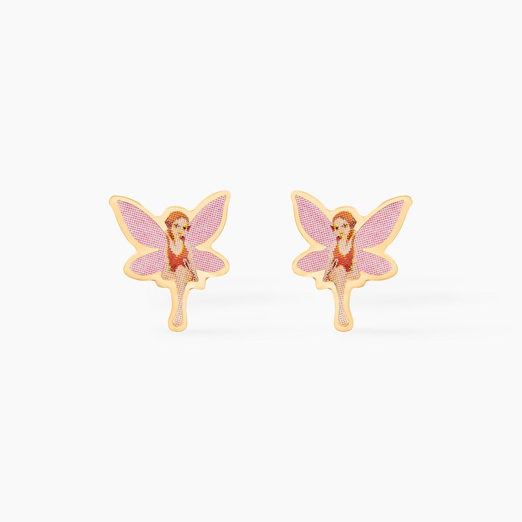 Boucles D'oreilles Puces Feerie Or Jaune - Clous d'oreilles Enfant | Histoire d’Or