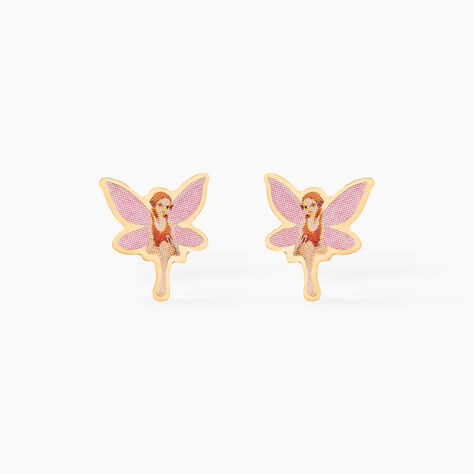 Boucles D'oreilles Puces Feerie Or Jaune - Clous d'oreilles Enfant | Histoire d’Or