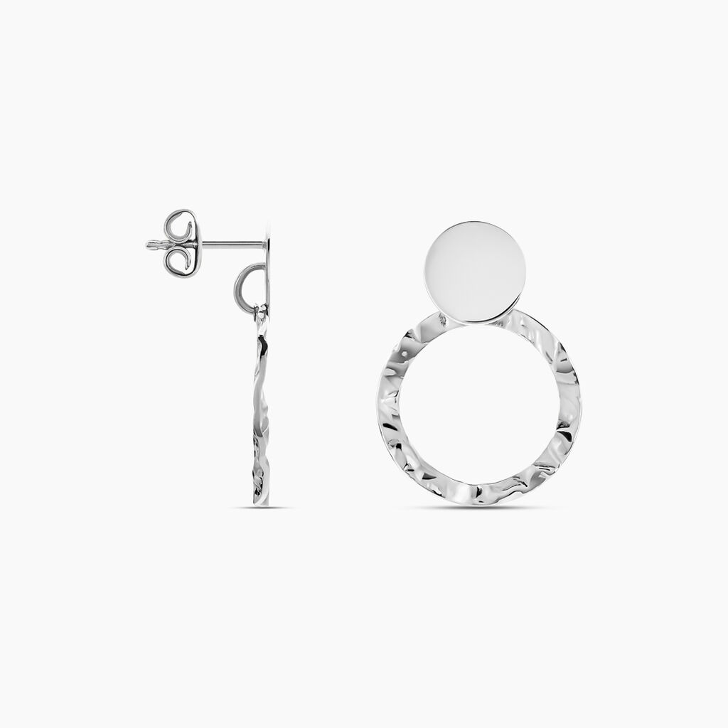 Boucles D'oreilles Pendantes Merrilie Argent Blanc - Boucles d'oreilles fantaisie Femme | Histoire d&rsquo;Or