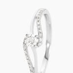 Bague Antigone Or Blanc Diamant - Bagues solitaires Femme | Histoire d&rsquo;Or