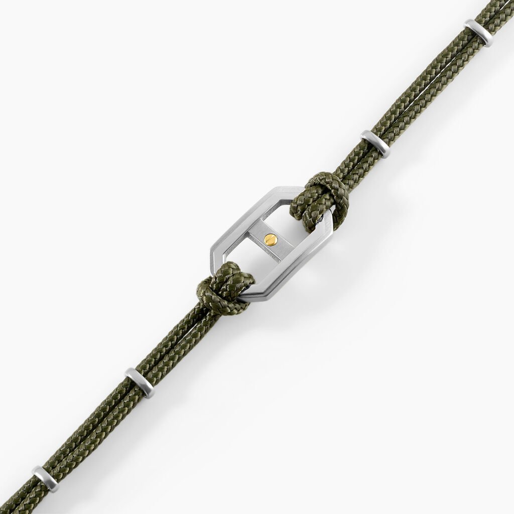 Bracelet Naturel Cordon Kaki -  Homme | Histoire d&rsquo;Or