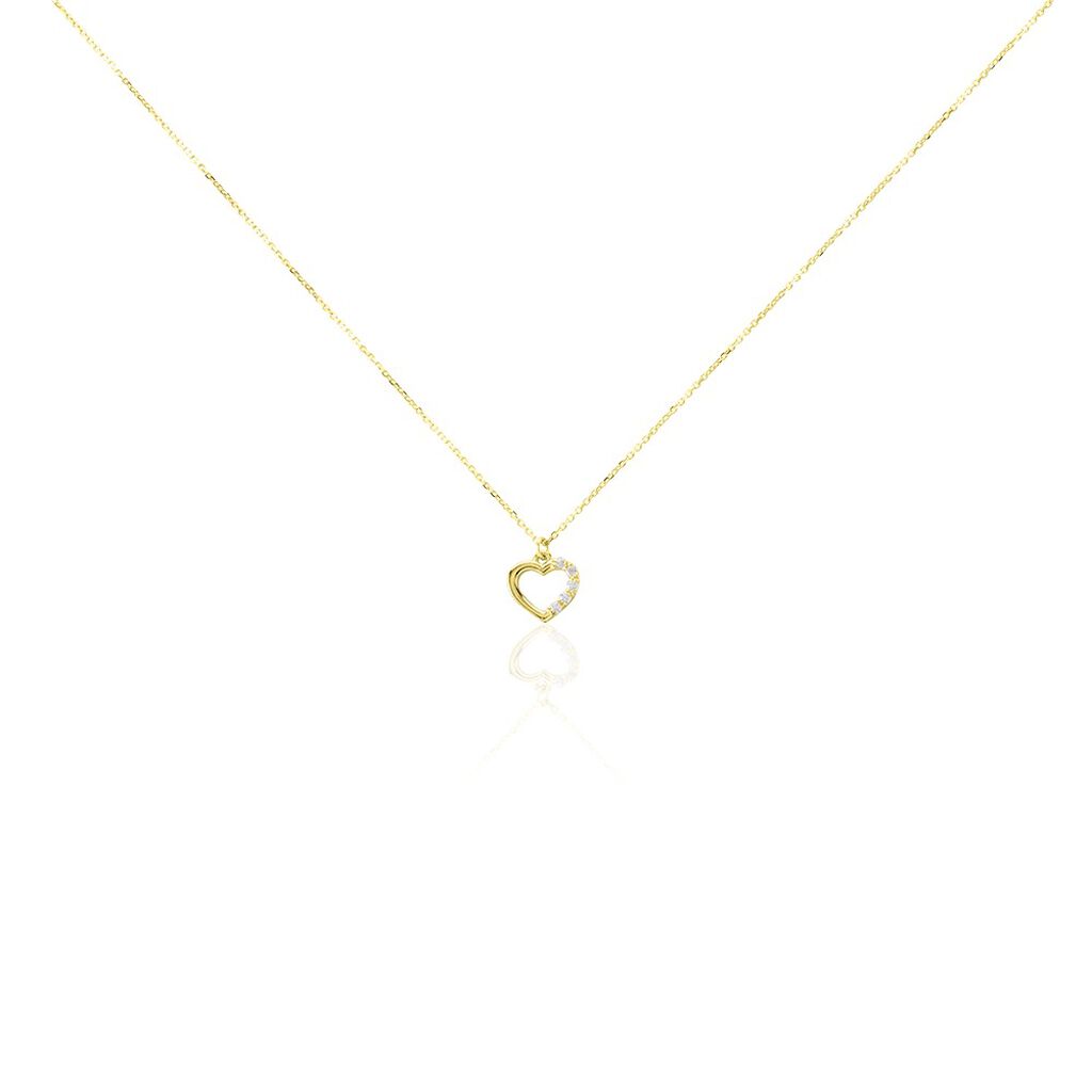 Collier Or Jaune Vehanouche Oxydes De Zirconium