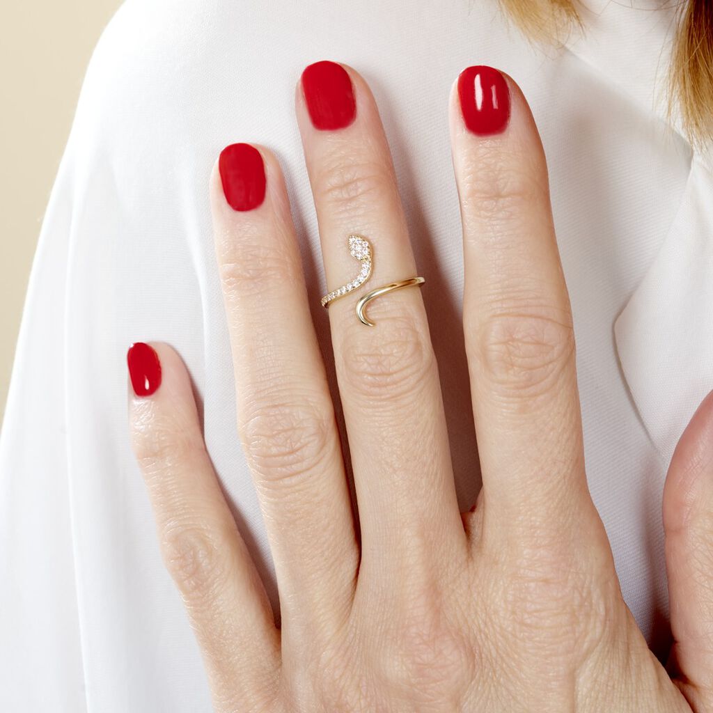 Bague Sabinka Or Jaune Oxyde De Zirconium - Bagues avec pierre Femme | Histoire d’Or