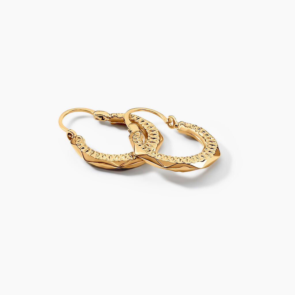 Créoles Keelan Or Jaune - Boucles d'oreilles créoles Femme | Histoire d’Or
