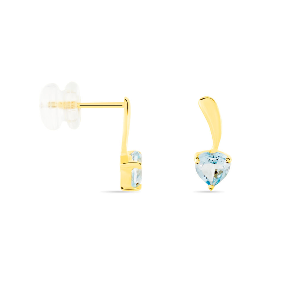 Boucles D'oreilles Puces Salona Or Jaune Topaze - Clous d'oreilles Femme | Histoire d’Or