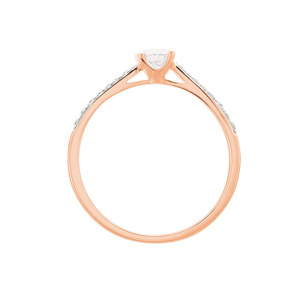 Bague Solitaire Hemera Or Rose Diamant - Bagues solitaires Femme | Histoire d&rsquo;Or