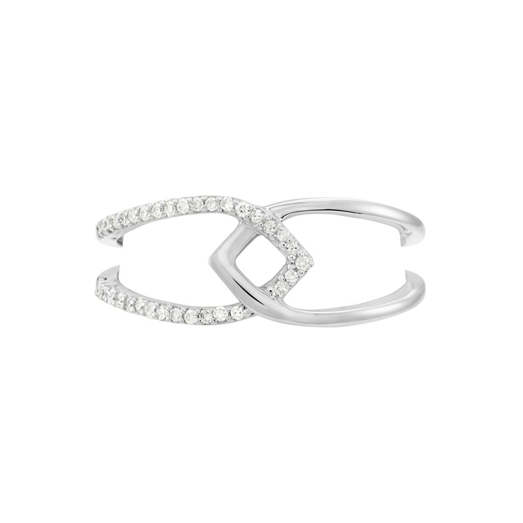 Bague Or Blanc Susanita Diamants - Bagues avec pierre Femme | Histoire d’Or