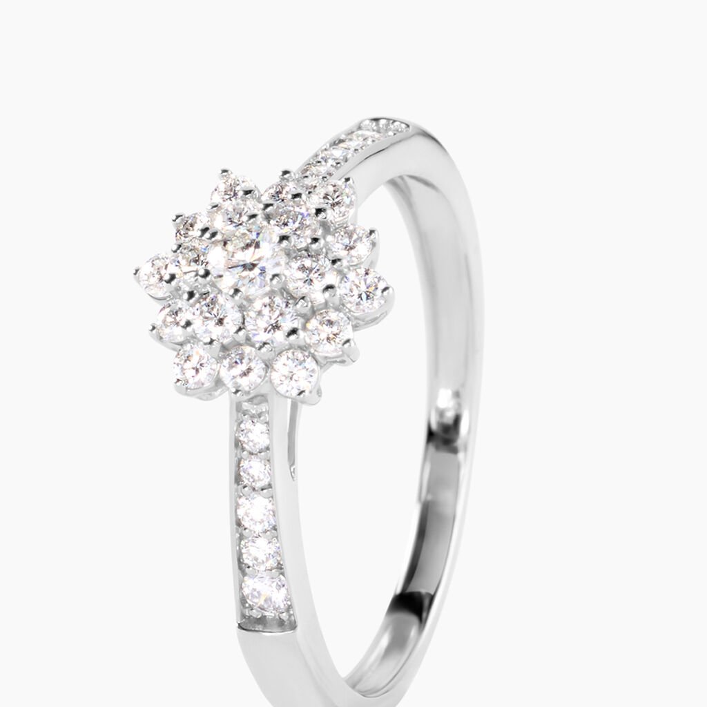 Bague Chouchou Platine Blanc Diamant - Bagues solitaires Femme | Histoire d’Or