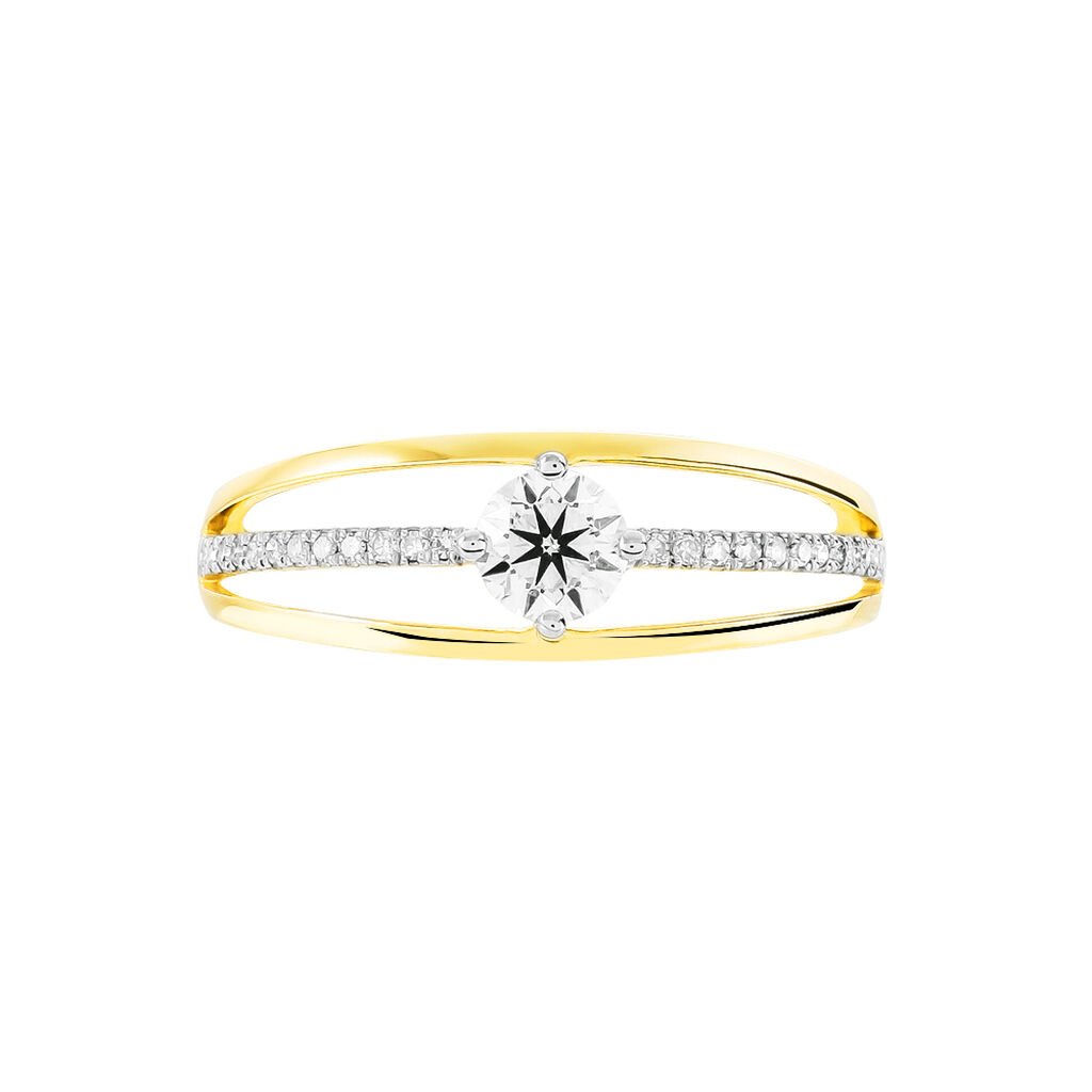 Bague Solitaire Anouska Or Jaune Diamant - Bagues solitaires Femme | Histoire d&rsquo;Or