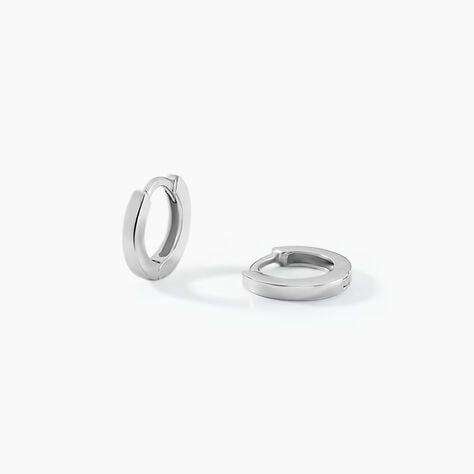 Créoles Argent Blanc Eleanora - Boucles d'oreilles créoles Femme | Histoire d’Or