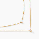 Collier Virguinia Or Jaune Oxyde De Zirconium - Colliers doubles et triples cha&icirc;nes Femme | Histoire d&rsquo;Or