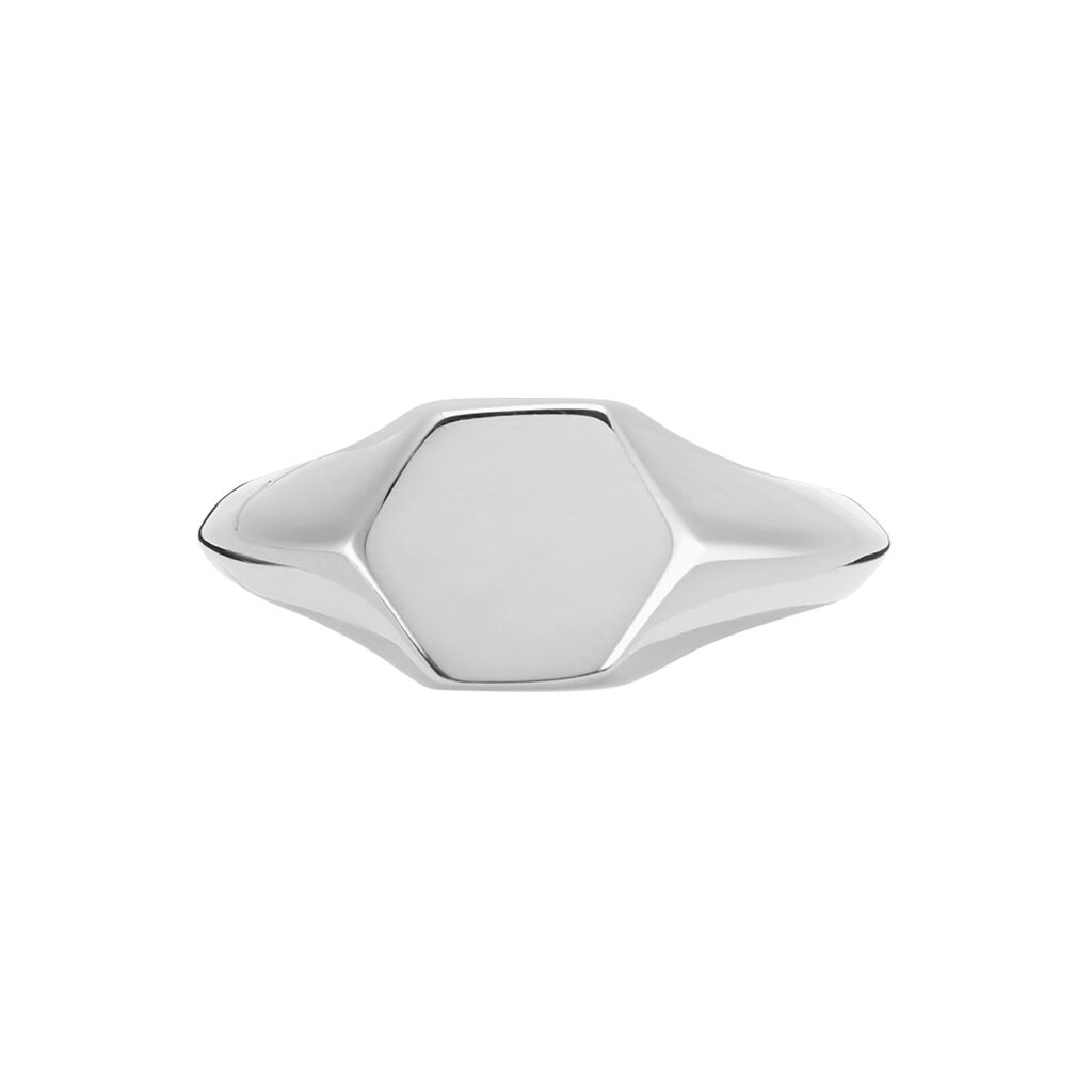 Chevalière Sanza Argent Blanc - Chevalières Homme | Histoire d’Or