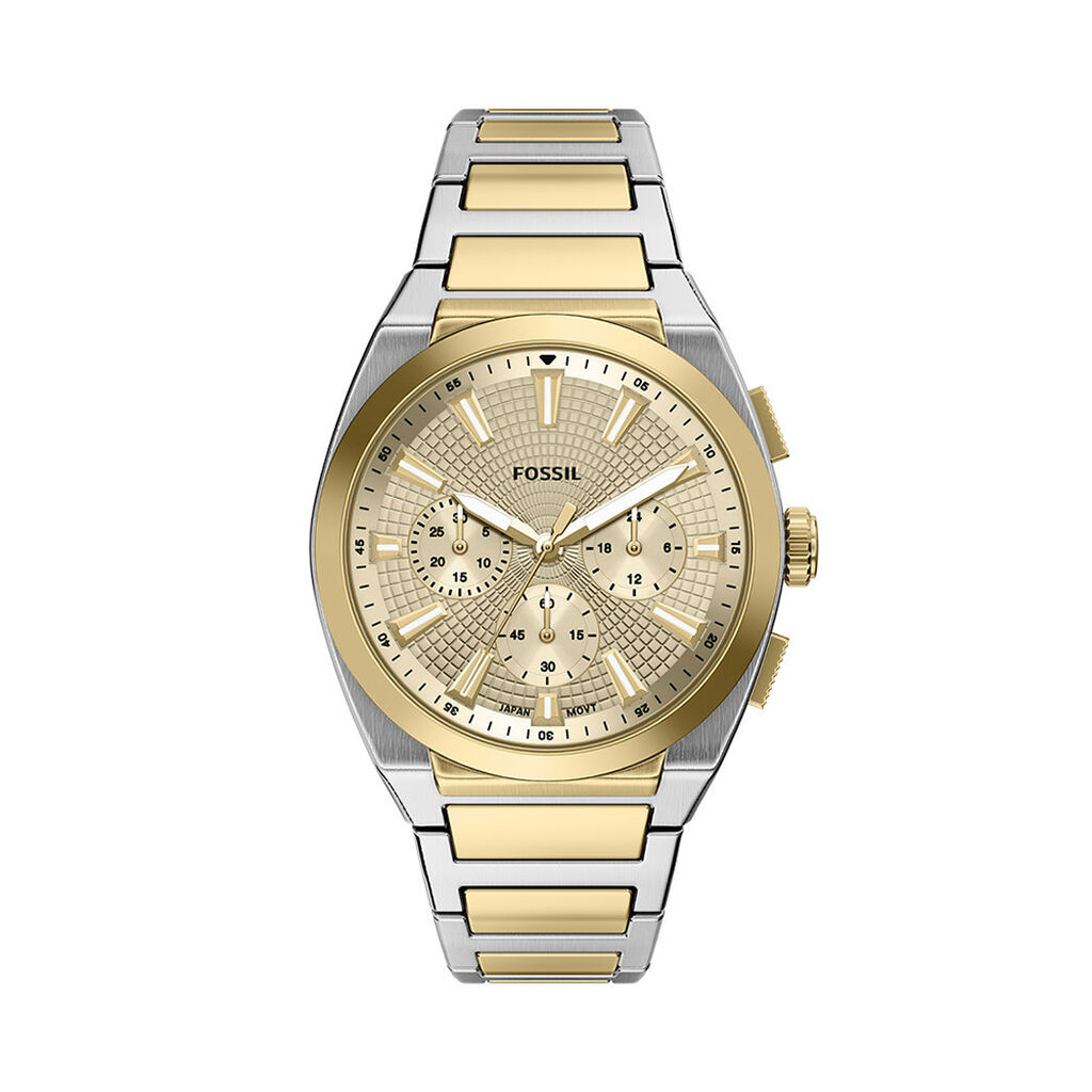 Montre Fossil Everett Chrono Dor&eacute; - F&ecirc;te des p&egrave;res Homme | Histoire d&rsquo;Or