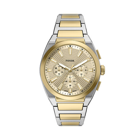 Montre Fossil Everett Chrono Dor&eacute; - F&ecirc;te des p&egrave;res Homme | Histoire d&rsquo;Or