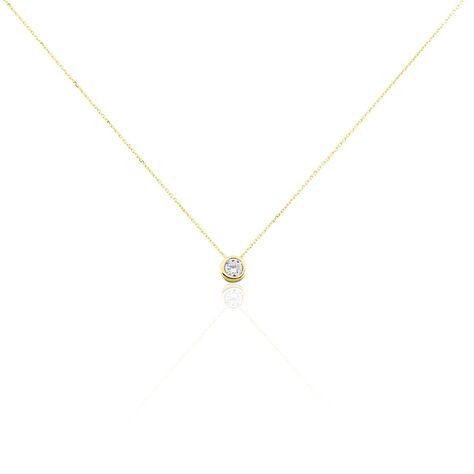 Collier Columbine Or Jaune Oxyde De Zirconium Blanc - Colliers Femme | Histoire d’Or