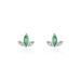 Boucles D'oreilles Puces Or Blanc Febe Emeraude Diamant - Clous d'oreilles Femme | Histoire d’Or