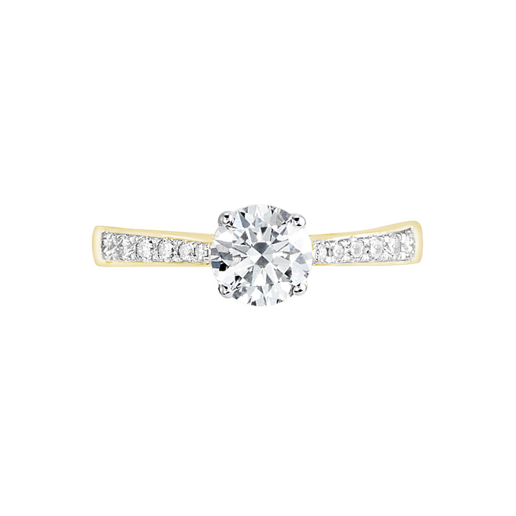 Bague Solitaire Laetitia Or Jaune Diamant Synthetique - Bagues solitaires Femme | Histoire d’Or