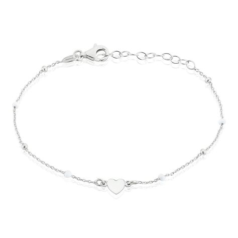 Bracelet Argent Blanc Augustine - Bracelets Coeur Femme | Histoire d’Or