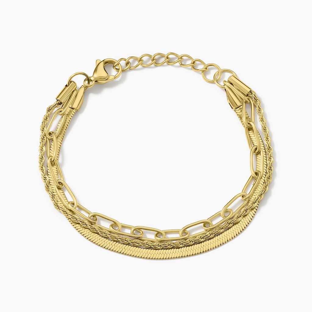 Bracelet Mandera Acier Jaune - Bracelets Femme | Histoire d’Or