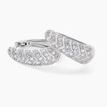 Cr&eacute;oles Tiwa Argent Blanc Oxyde De Zirconium - Boucles d'oreilles cr&eacute;oles Femme | Histoire d&rsquo;Or