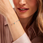 Bracelet Adiva Argent Blanc Turquoise - Bracelets Femme | Histoire d&rsquo;Or
