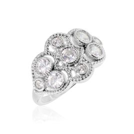 Bague Argent Blanc Boulonnaise Oxydes De Zirconium - Bagues avec pierre Femme | Histoire d’Or