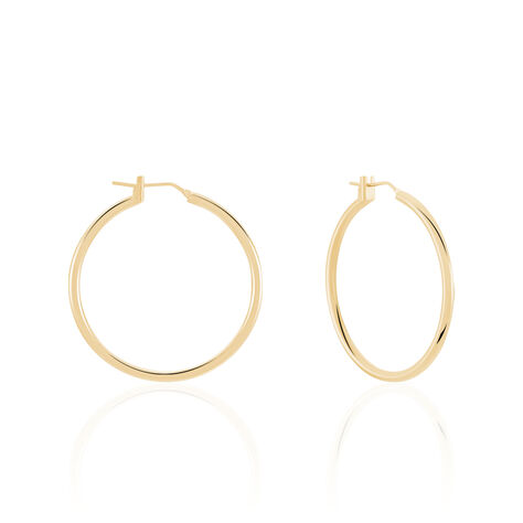 Cr&eacute;oles Ada Lisse Plaque Or Jaune - Boucles d'oreilles cr&eacute;oles Femme | Histoire d&rsquo;Or