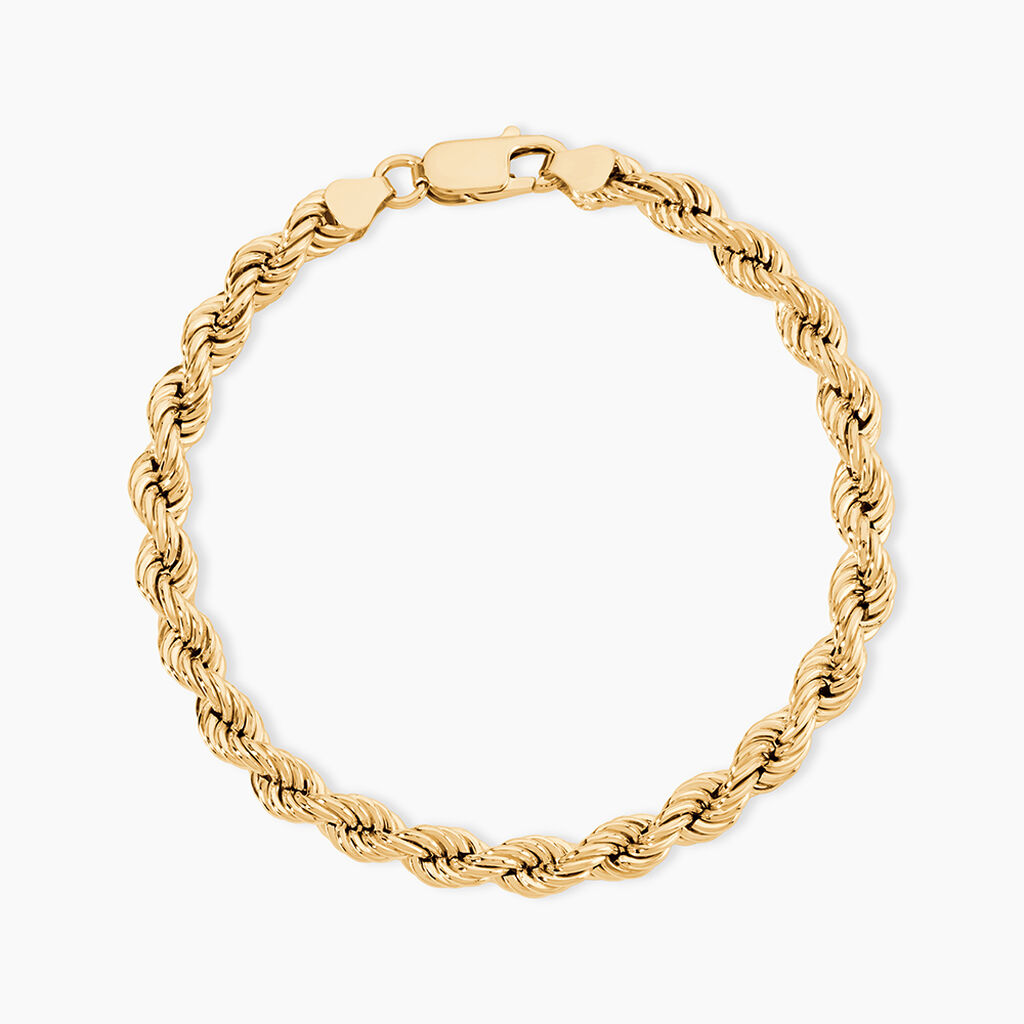 Bracelet Cordelia Maille Corde Or Jaune - Bracelets cha&icirc;ne Femme | Histoire d&rsquo;Or