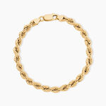 Bracelet Cordelia Maille Corde Or Jaune - Bracelets cha&icirc;ne Femme | Histoire d&rsquo;Or