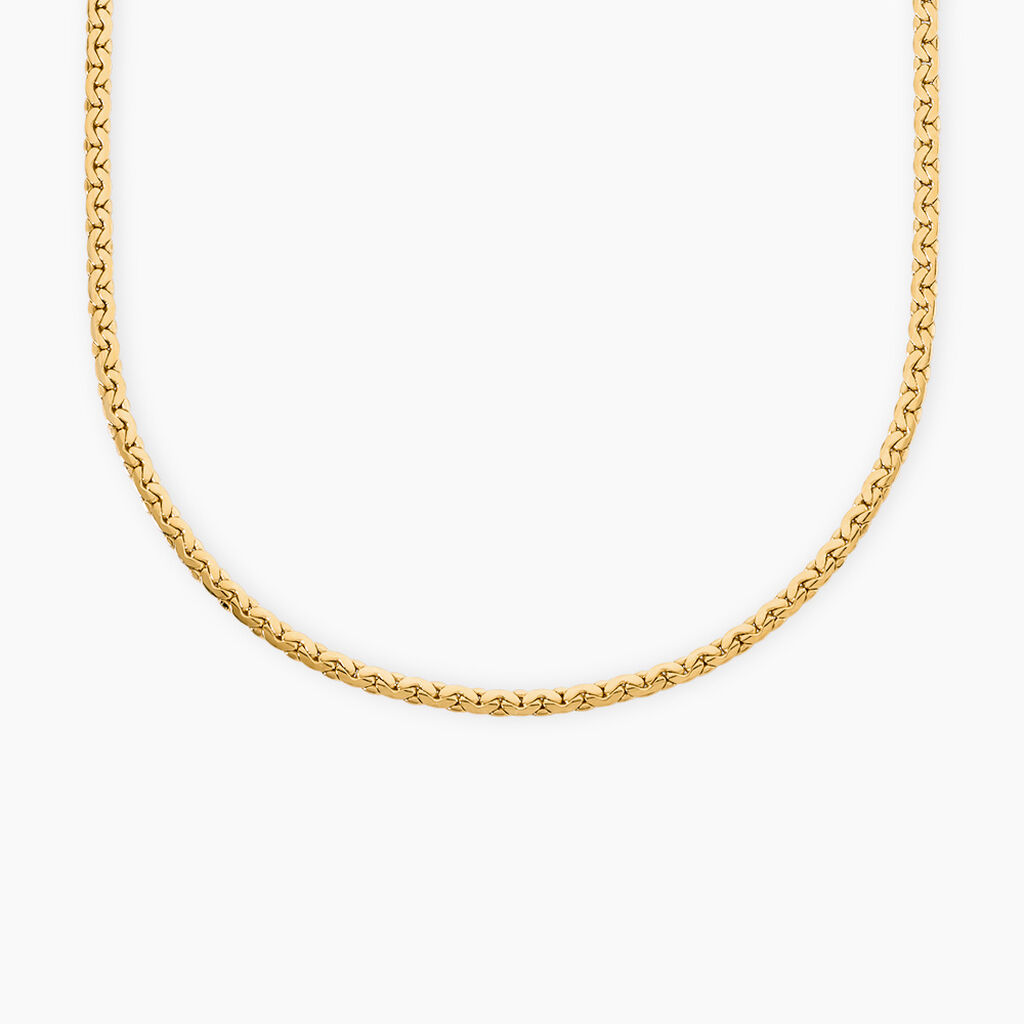 Collier Ivy Argent Dor&eacute; A L'Or 750/1000 - Bijoux sans pierre Femme | Histoire d&rsquo;Or