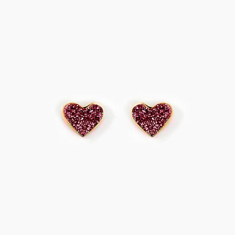 Boucles D'oreilles Puces Cerine Coeur Or Jaune - Clous d'oreilles Enfant | Histoire d’Or