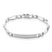 Bracelet Identité Anilo Maille Alternee 1/1 Argent Blanc - Gourmettes Homme | Histoire d’Or