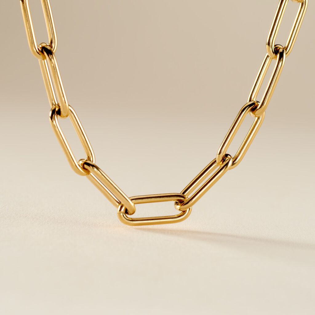 Collier Maille Urban Line Acier Doré - Chaines Femme | Histoire d’Or