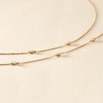 Collier Or Jaune Eclat D'etoile Oxyde De Zirconium - Colliers doubles et triples cha&icirc;nes Femme | Histoire d&rsquo;Or