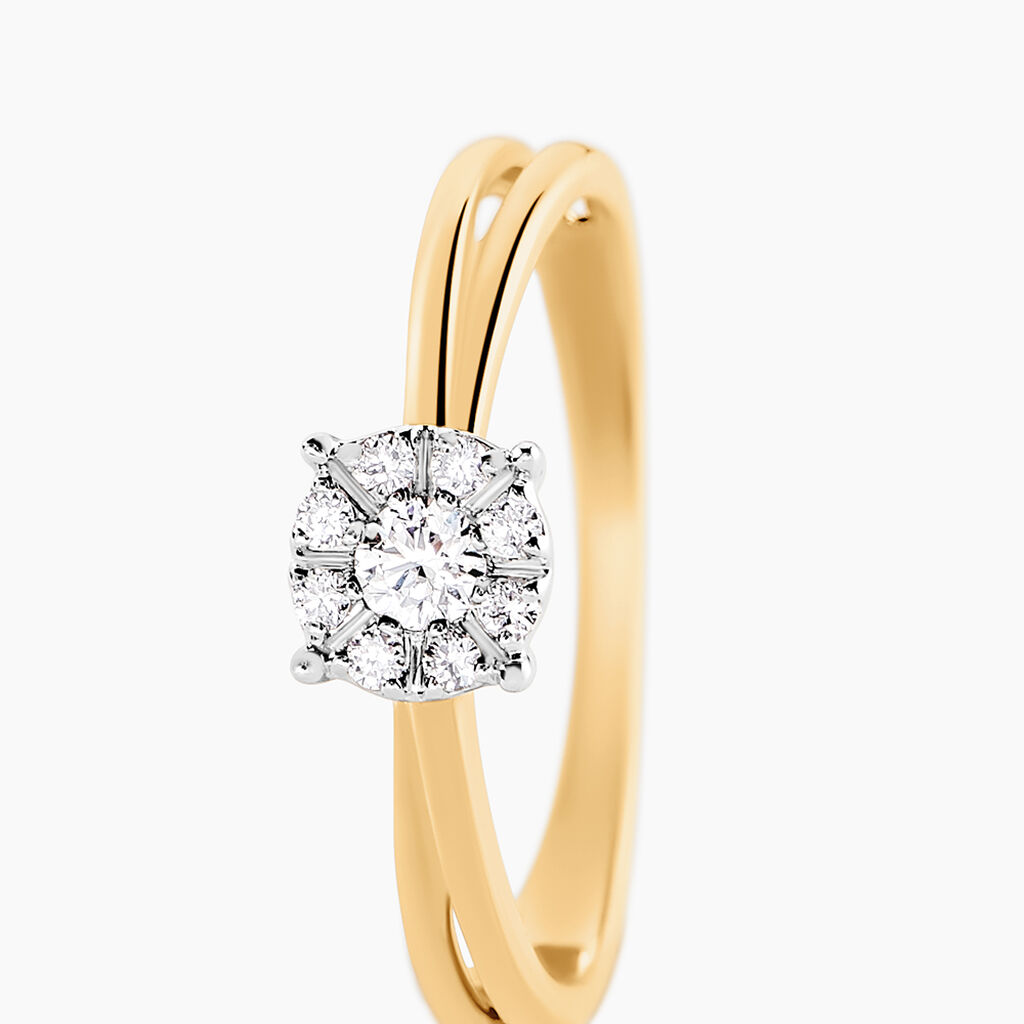 Bague Heiner Or Jaune Diamant - Bagues solitaires Femme | Histoire d&rsquo;Or