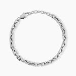 Bracelet Tariq Acier Blanc - F&ecirc;te des p&egrave;res Homme | Histoire d&rsquo;Or