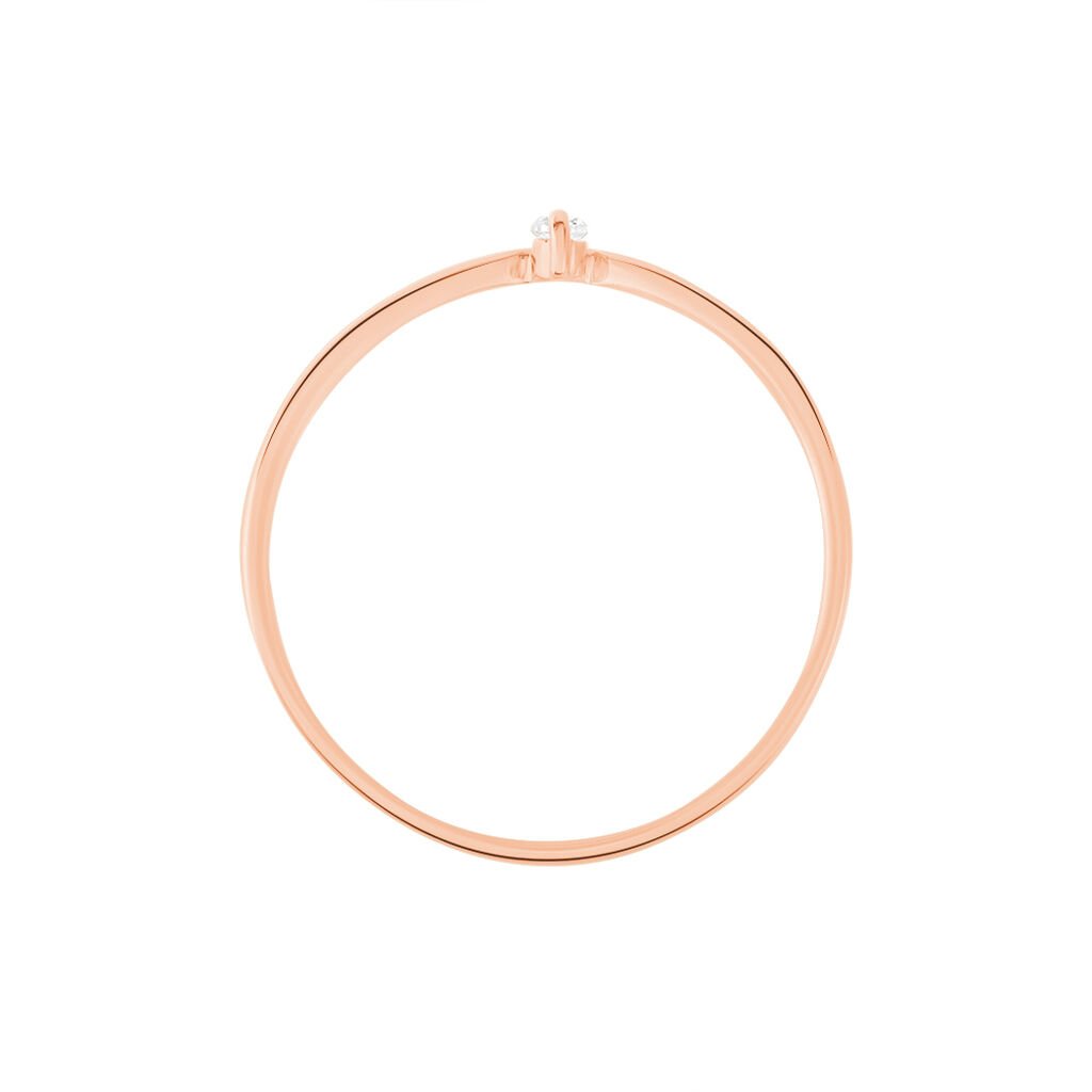 Bague Maye Or Rose Diamant - Bagues solitaires Femme | Histoire d&rsquo;Or