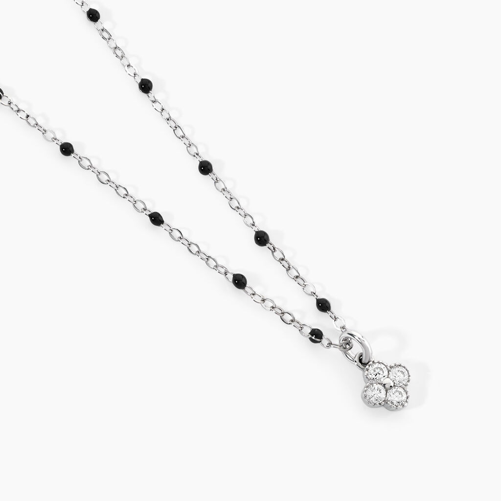 Collier Polka Argent Blanc Oxyde De Zirconium - Colliers fantaisie Femme | Histoire d&rsquo;Or