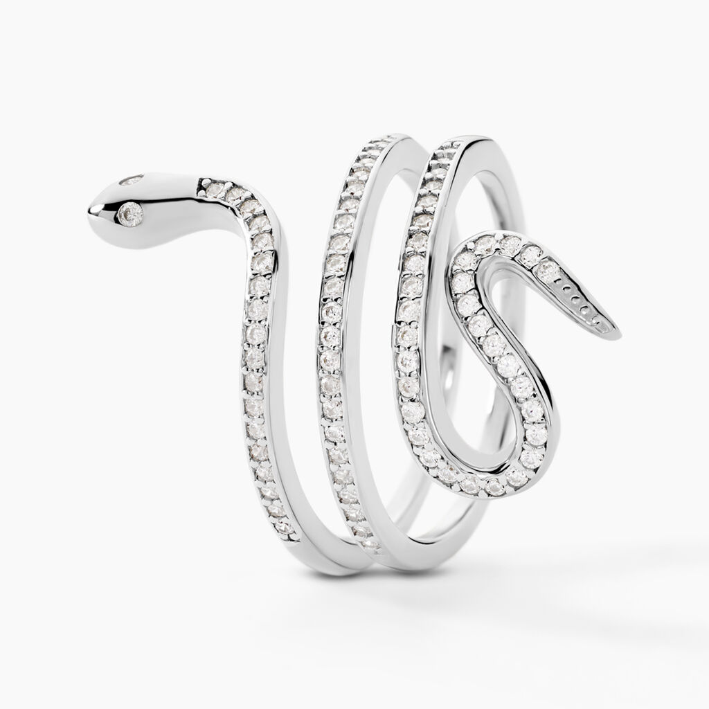 Bague Wesley Argent Blanc Oxydes De Zirconium - Bagues avec pierre Femme | Histoire d’Or