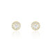 Boucles D'oreilles Puces Edmee Or Jaune Oxyde De Zirconium - Clous d'oreilles Femme | Histoire d’Or