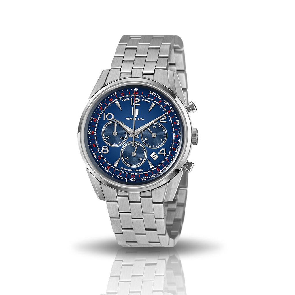 Montre Lip Himalaya 40 Chrono Bleu - Montres Homme | Histoire d’Or