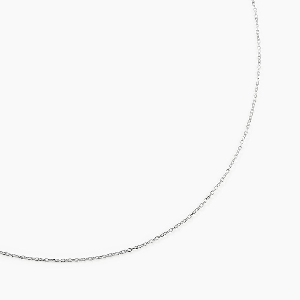 Cha&icirc;ne Igoa Maille For&ccedil;at Diamantee Or Blanc - Chaines Femme | Histoire d&rsquo;Or