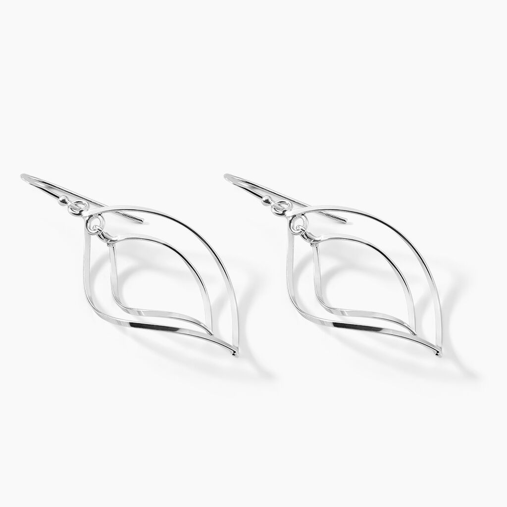 Boucles D'oreilles Pendantes Charlyn Argent Blanc - Boucles d'oreilles fantaisie Femme | Histoire d’Or
