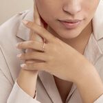 Bague Hestia Or Rose Oxyde De Zirconium - Bagues avec pierre Femme | Histoire d&rsquo;Or