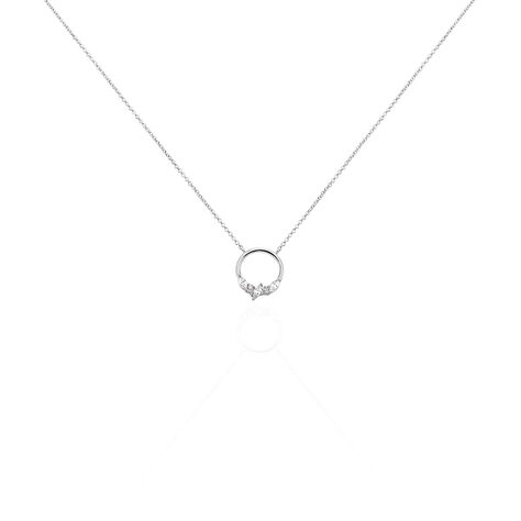 Collier Catiane Argent Blanc Oxyde De Zirconium - Colliers fantaisie Femme | Histoire d&rsquo;Or