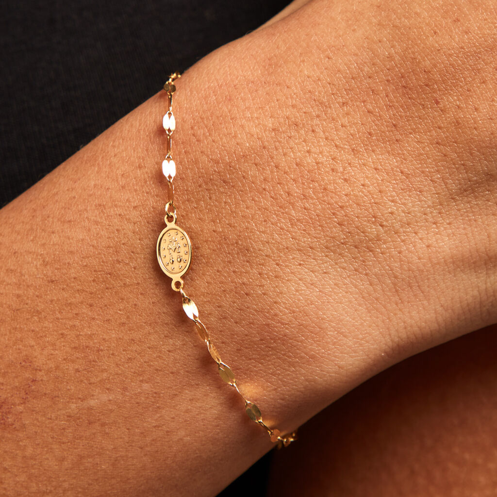 Bracelet Marianus Or Jaune - Pendentifs Baptême Famille | Histoire d’Or