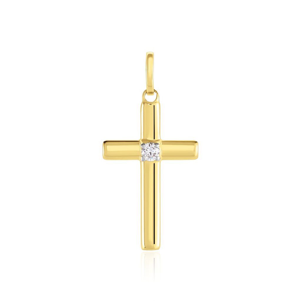 Pendentif Cornell Or Jaune Oxyde De Zirconium