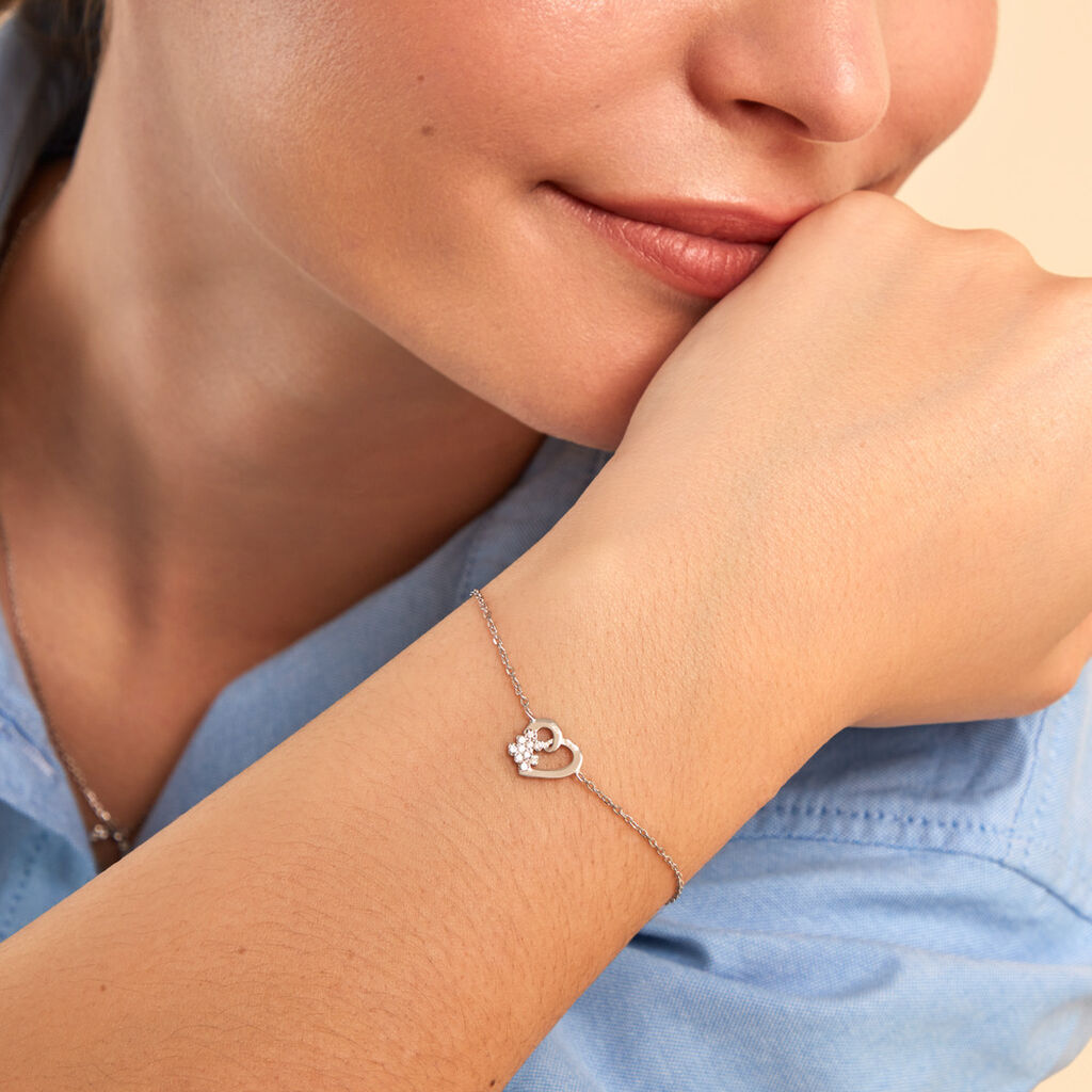 Bracelet Lucianna Argent Blanc Oxyde De Zirconium - Nouveautés Femme | Histoire d’Or