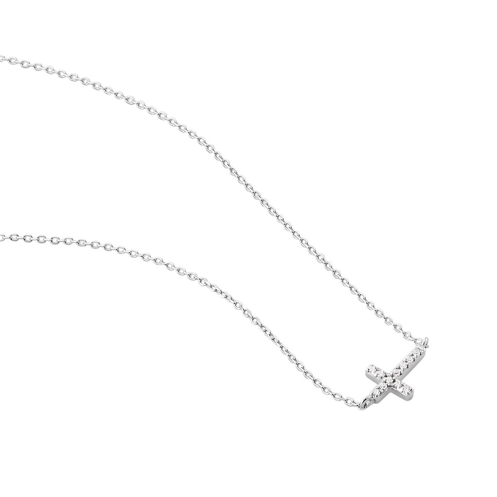Collier Like A Virgin Or Blanc Oxyde De Zirconium - Colliers Femme | Histoire d&rsquo;Or