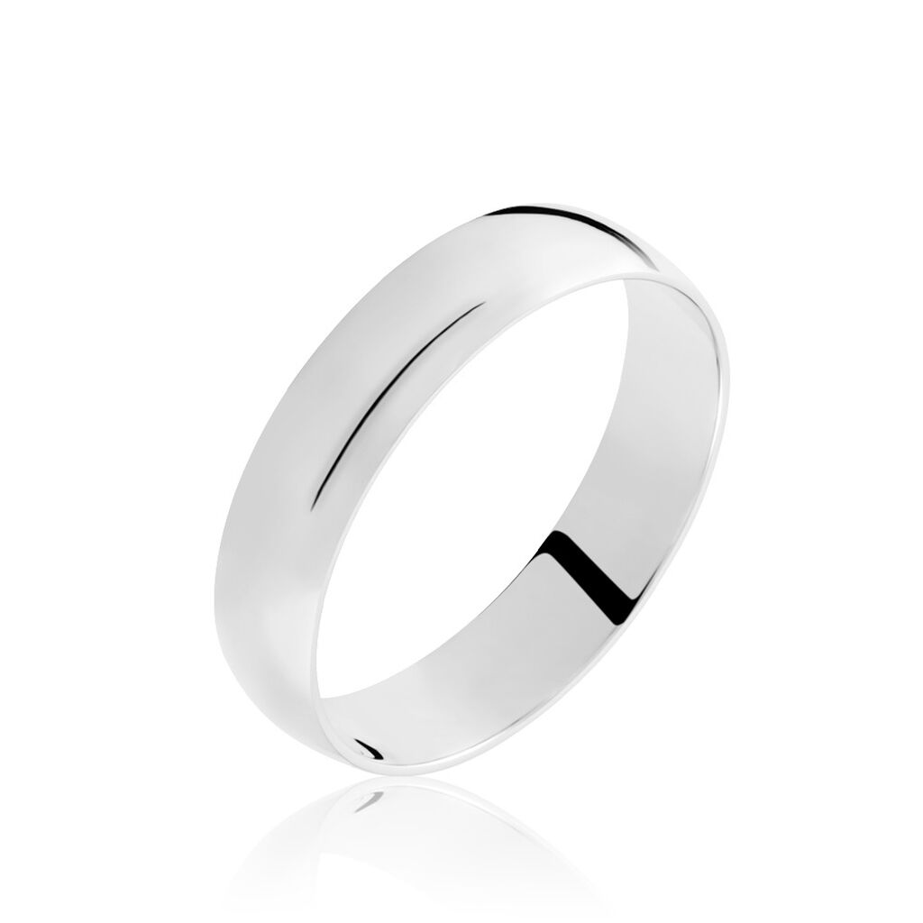 Alliance Irais Demi Jonc Classique Or Blanc -  Famille | Histoire d’Or